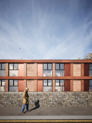 042 Residential Block Front View